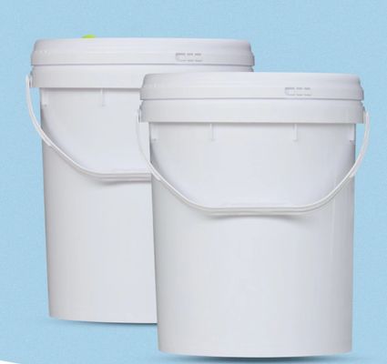 Commestibile di plastica bianco cilindrico dei secchi 5 galloni dipingere l'HDPE dei secchi