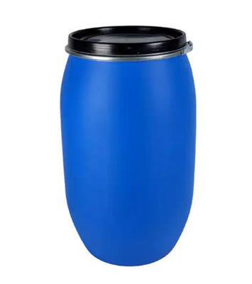 Barilotto di plastica blu senza coperchio della staffa del ferro del tamburo dell'HDPE da 60 litri