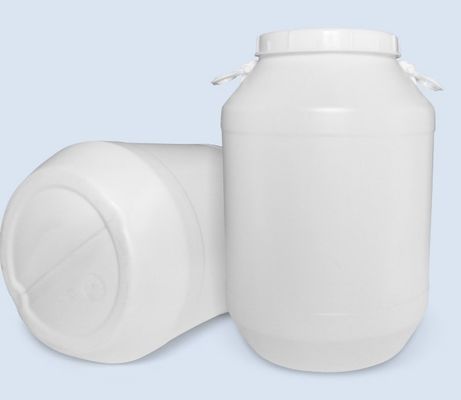 Tamburo in plastica per rivestimento chimico HDPE con tamburo per enzimi bianco da 50 litri