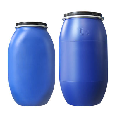 Ghiera senza coperchio inossidabile del tamburo chimico blu di plastica dell'HDPE