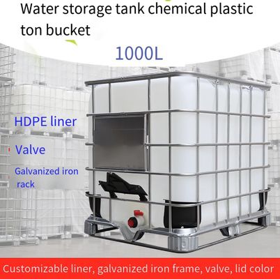 Immagazzinamento in chimico dell'acqua 1000L dei contenitori il carro armato bianco di plastica dell'HDPE IBC