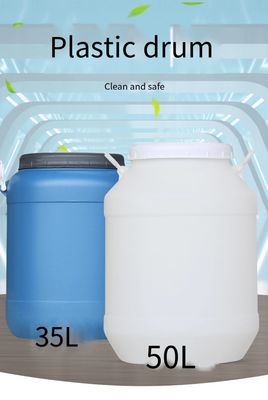 Contenitore chimico di plastica riutilizzabile 50L con il giro bianco dell'HDPE del coperchio