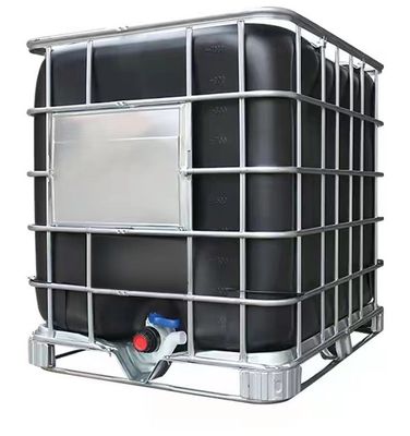 1000 litri IBC galvanizzato in acciaio gabbia esterna e contenitore interno nero per l'industria chimica